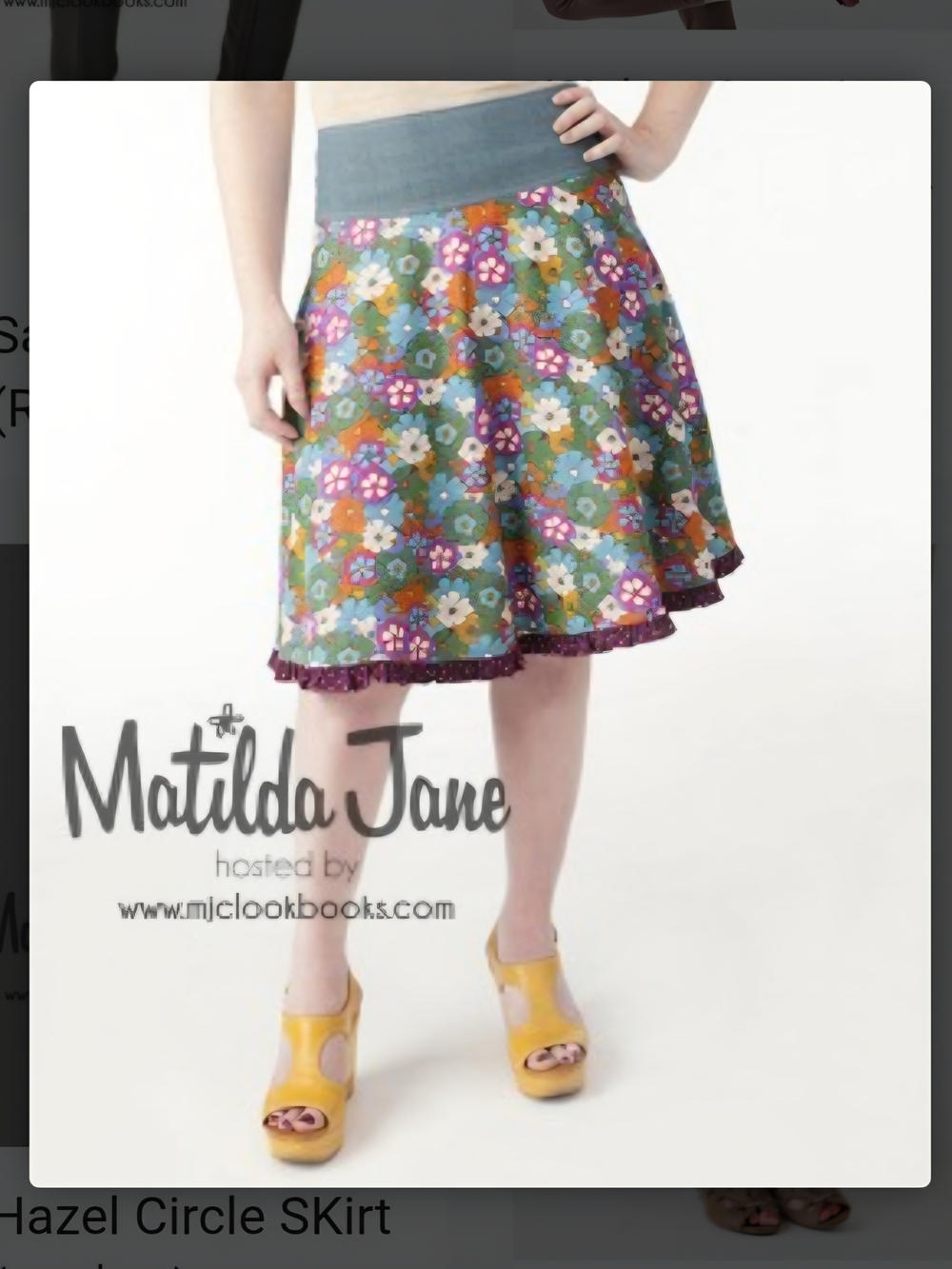 Matilda Jane Paint By Numbers Hazel Circle Skirt Multi Floral